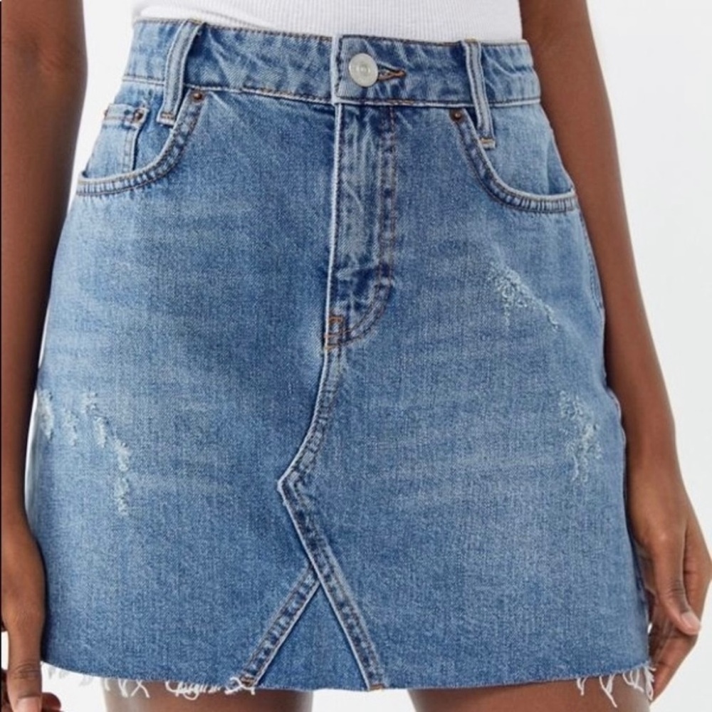 UO BDG Distressed Denim Mini Skirt